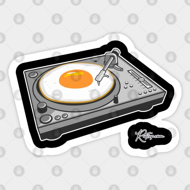 The Art of Egg Scratching Sticker by RuftupDesigns